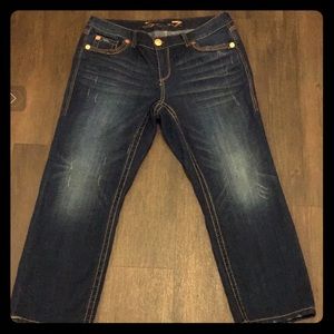 Seven7 Women Distressed   Stretch  Jeans  Capri